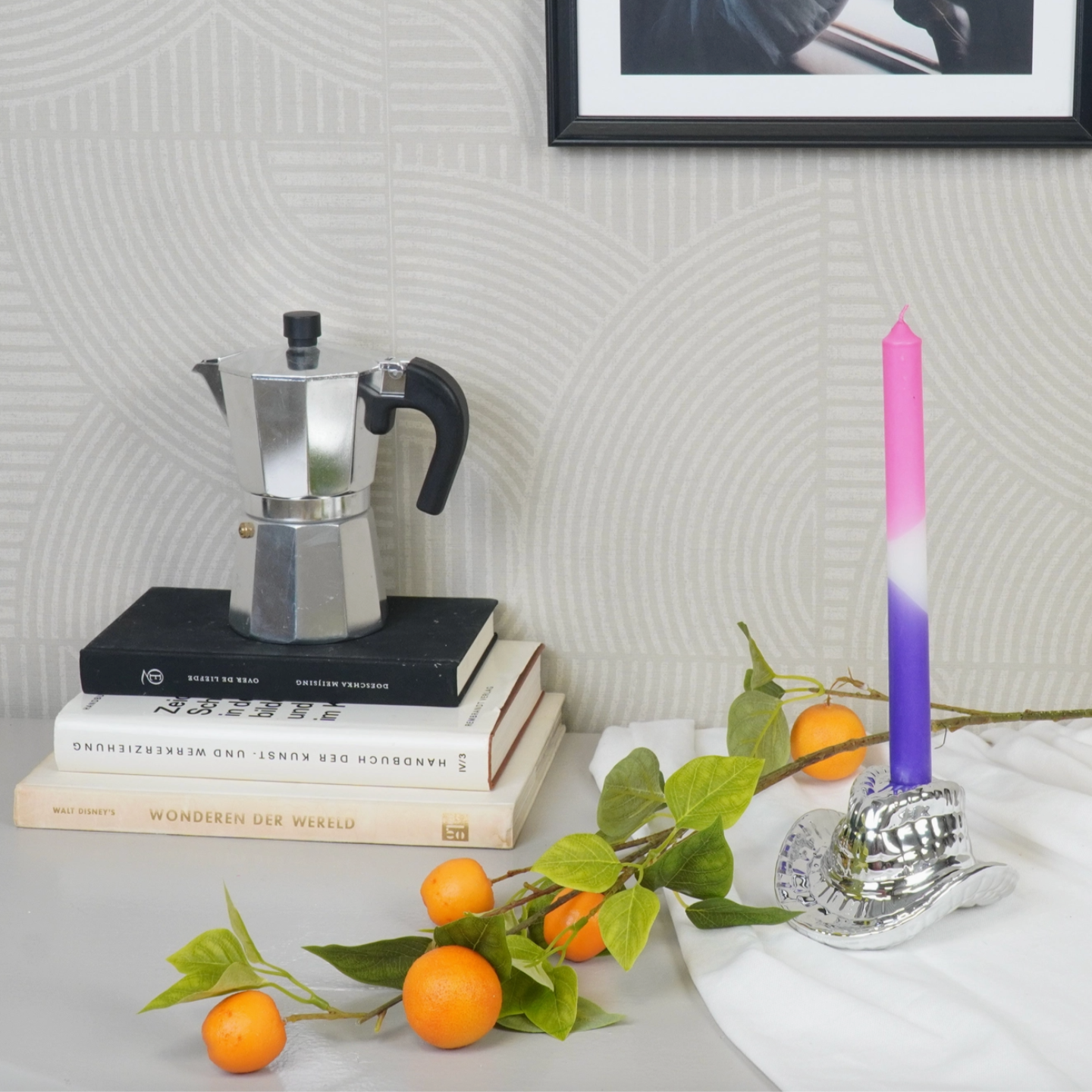 SILVER COWBOY HAT CANDLE HOLDER