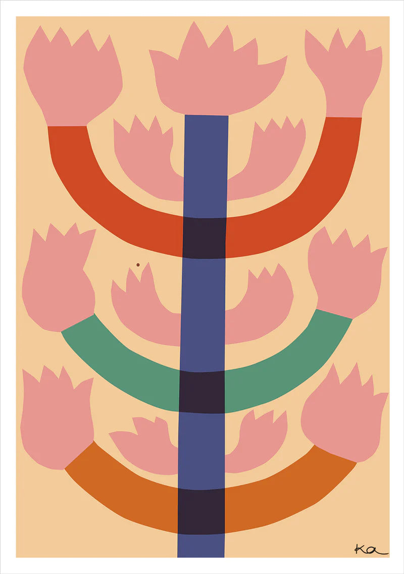 TREE OF LIFE PASTEL FLOWER PRINT