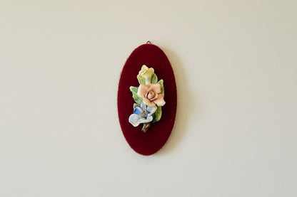 CERAMIC FLORAL WALL HANGING