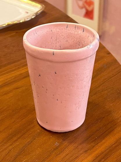 HANDCRAFTED CERAMIC TUMBLER IN SOFT PASTEL GLAZE CUPS