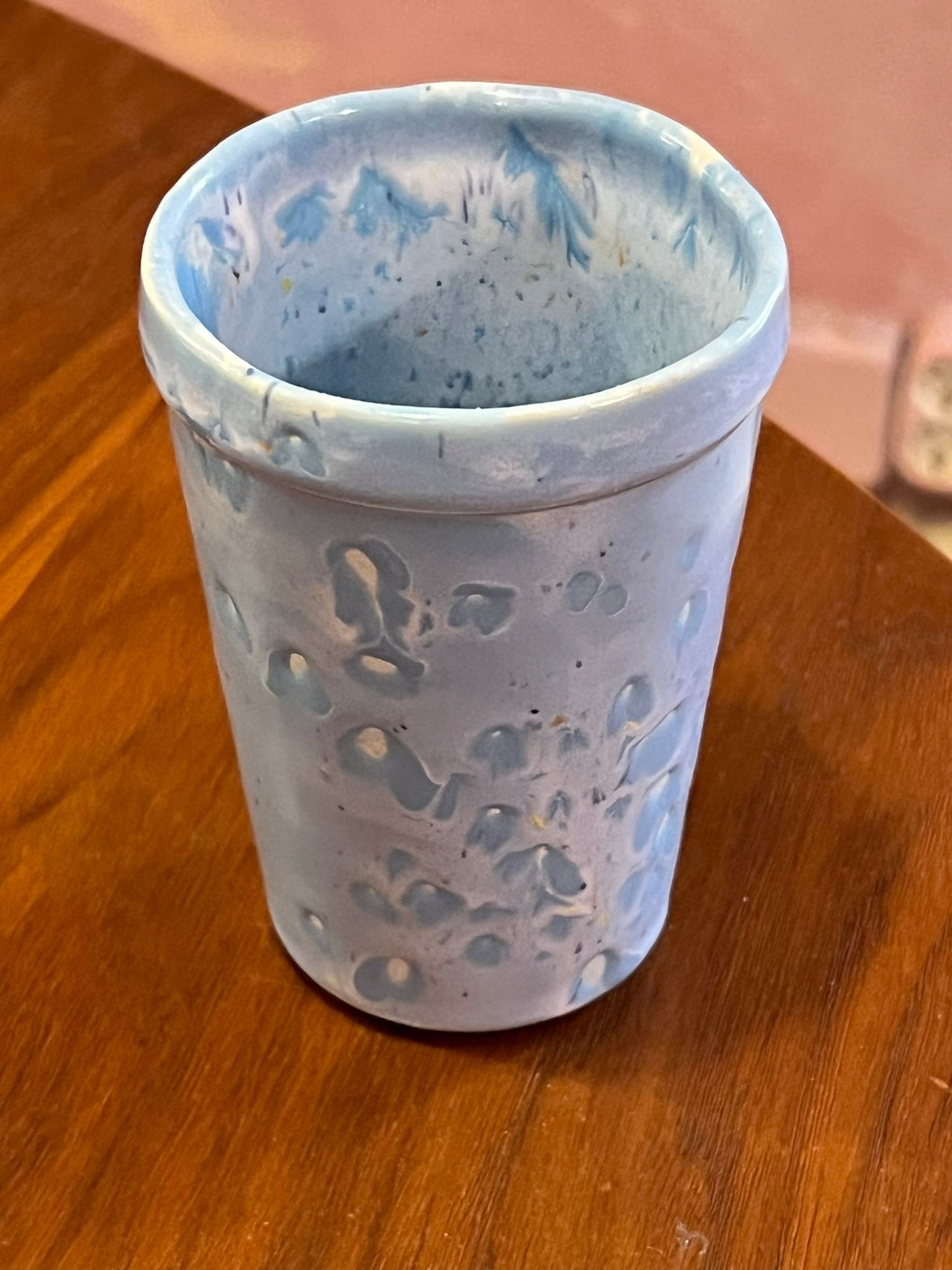 HANDCRAFTED CERAMIC TUMBLER IN SOFT PASTEL GLAZE CUPS