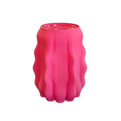 3D PRINTED LARGE PINK SCULPTURAL VASE
