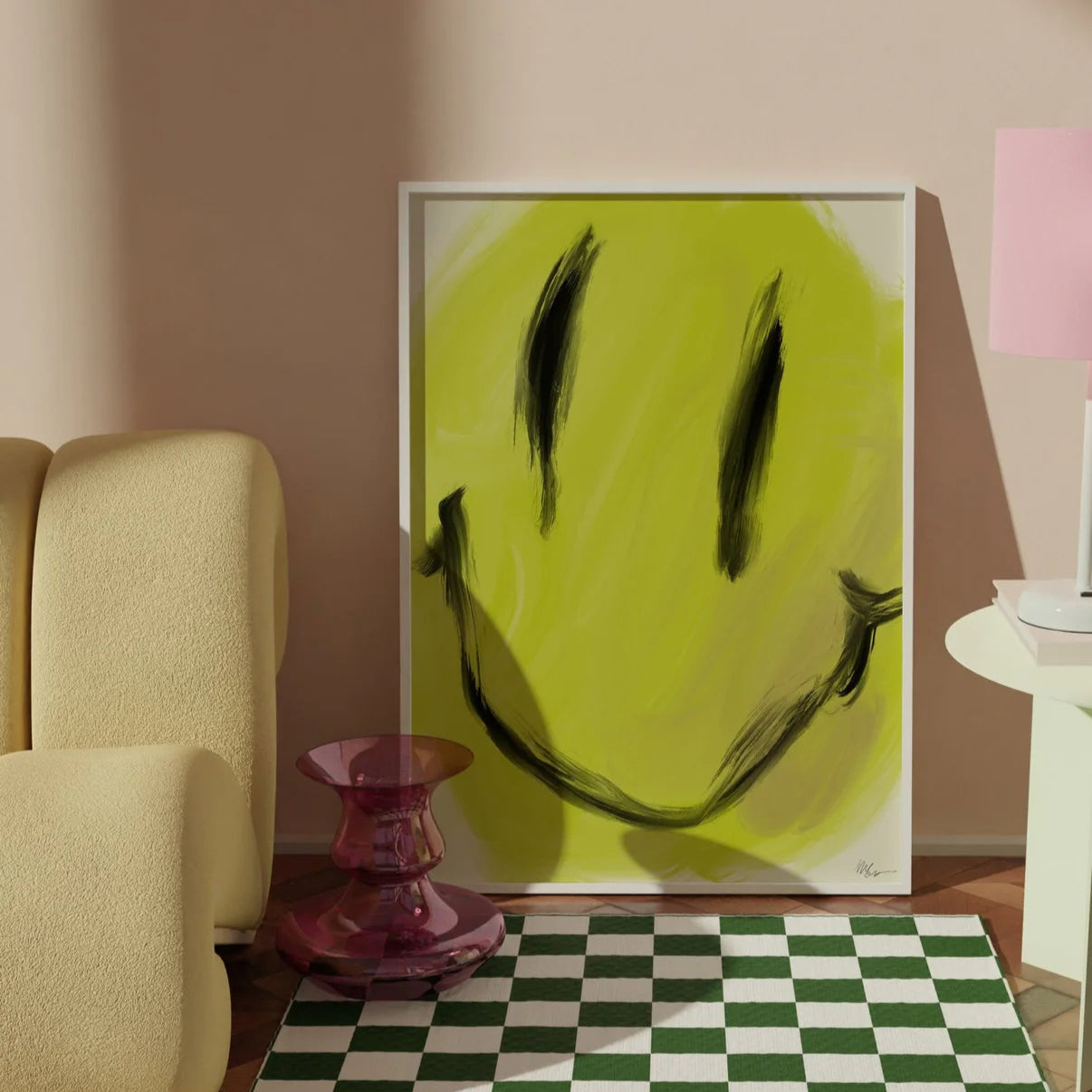 MELTING ACID SMILEY PRINT