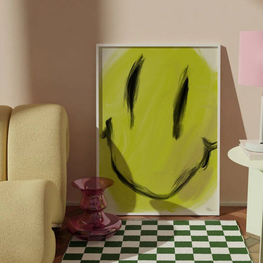 MELTING ACID SMILEY PRINT