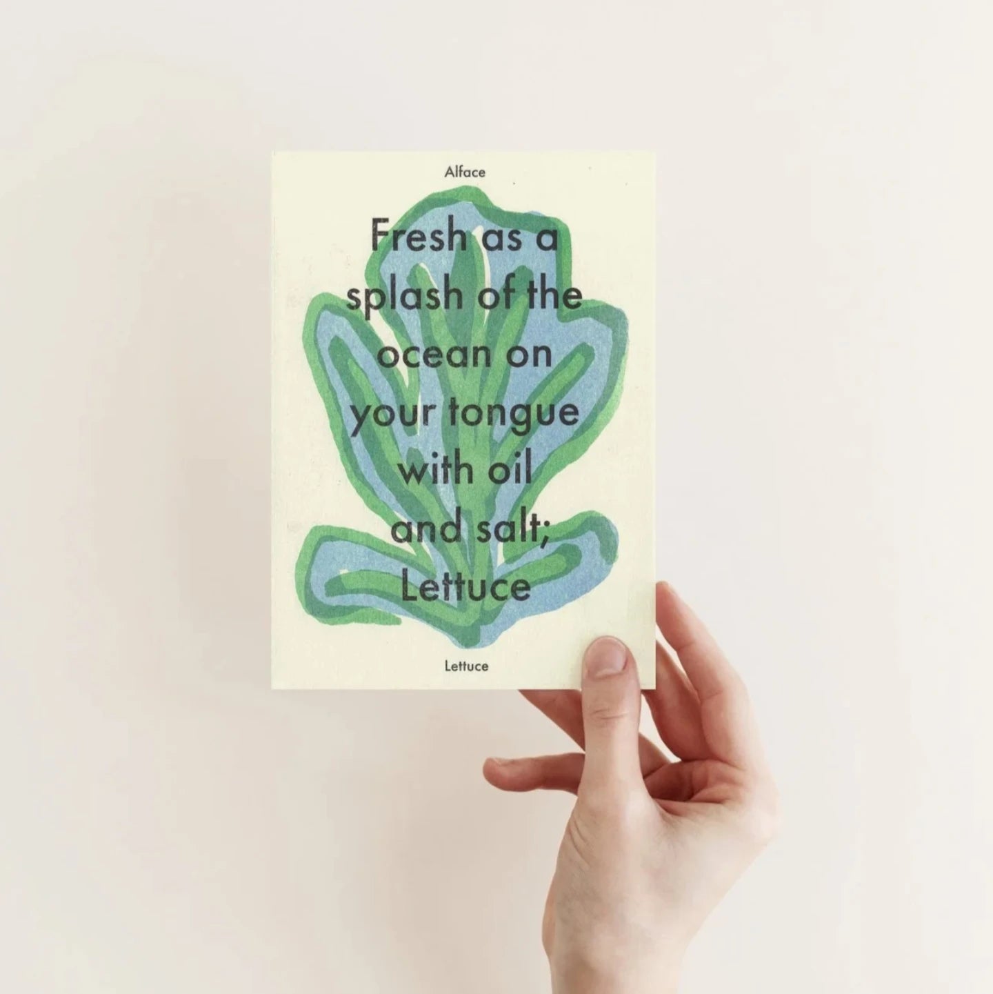 LETTUCE POEM AND ILLUSTRATION PRINT
