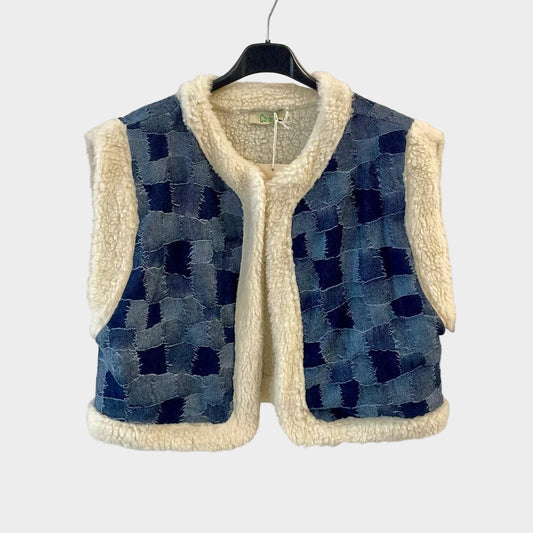DENIM SHERPA VEST