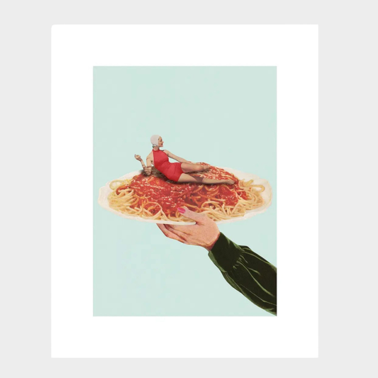 SWIMMING IN PASTA PRINT