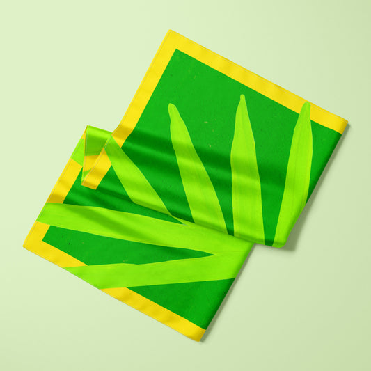 GREEN LEAF BANDANA SCARF