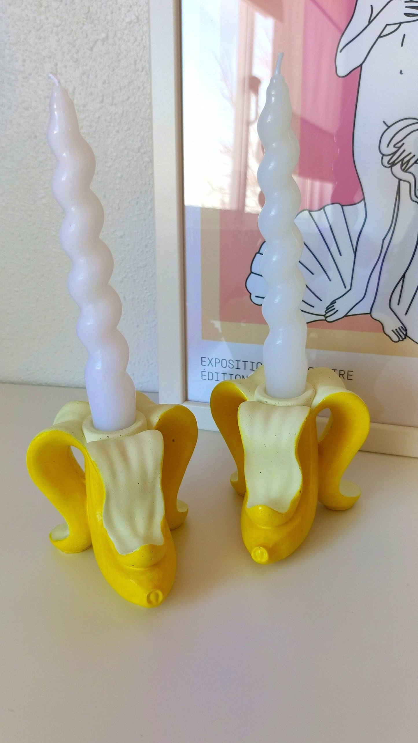 YELLOW BANANA CANDLESTICK