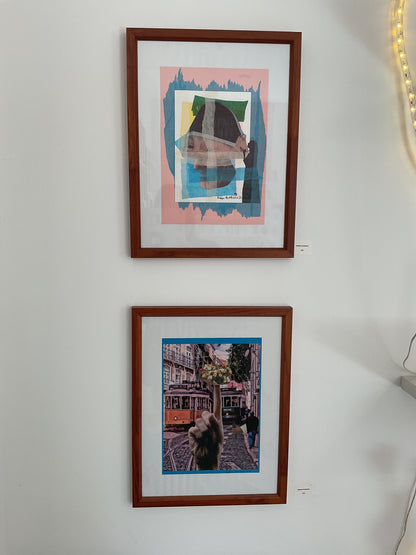 FRAMED ORIGINAL COLLAGE 'COLOURFUL PORTRAIT'