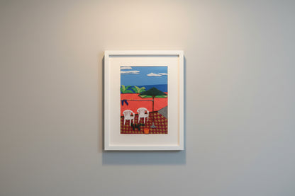 HANDMADE FELT BEACH PICTURE