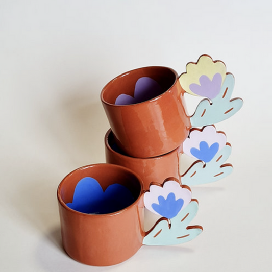 HANDMADE BIG FLOWER MUG