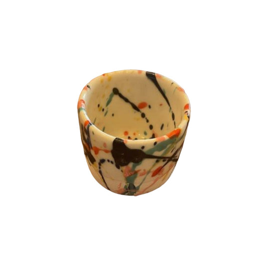 HANDMADE ESPRESSO CUP WITH PAINT SPLASH
