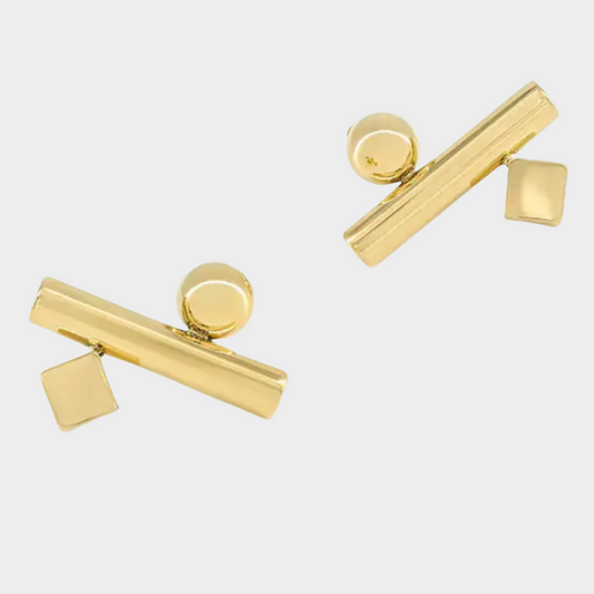 MINIMAL GEOMETRIC GOLDEN EARRINGS