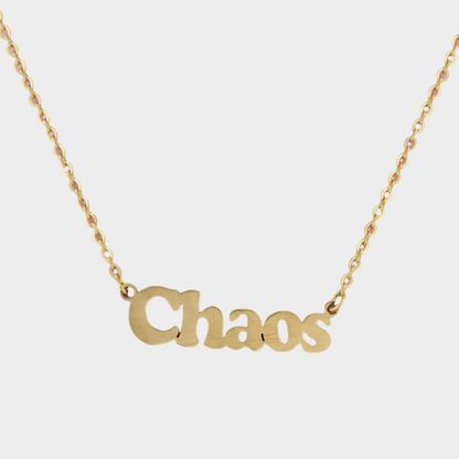CHAOS NECKLACE GOLD PLATED