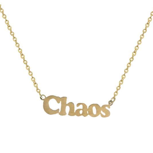 CHAOS NECKLACE GOLD PLATED