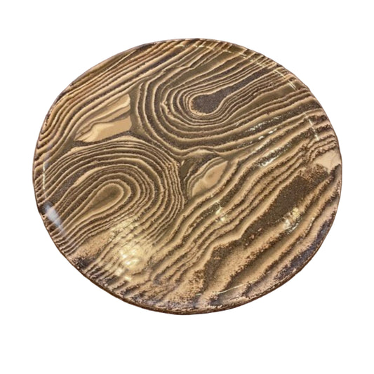 HANDMADE MARBLED CERAMIC PLATE