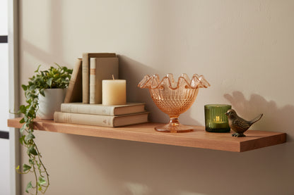 VINTAGE WAVY PINK GLASS DISH