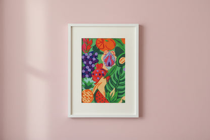 HANDMADE FELT FRUIT PICTURE