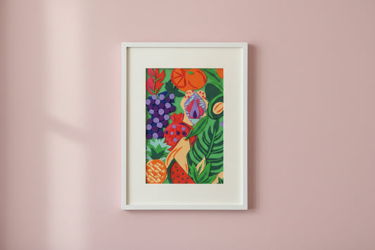 HANDMADE FELT FRUIT PICTURE