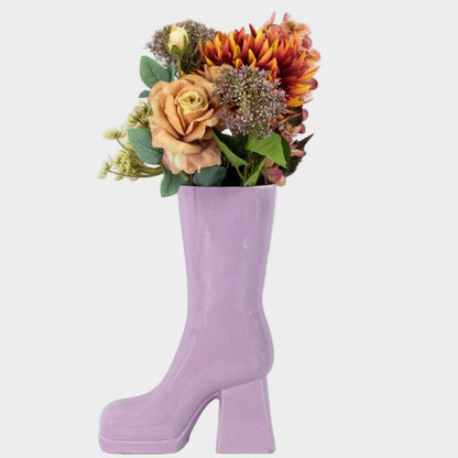 PURPLE BOOT VASE