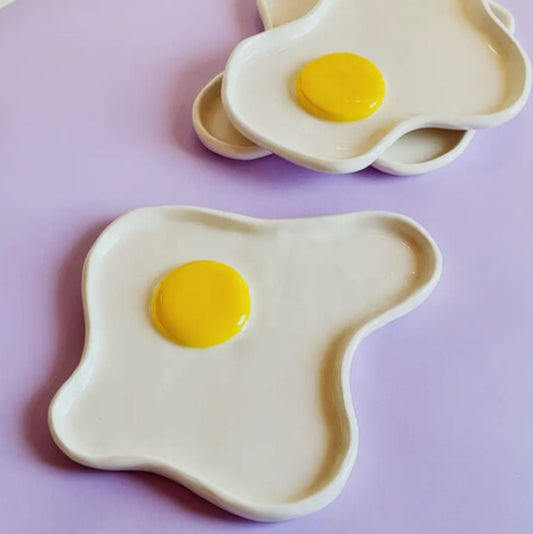 HANDMADE CERAMIC EGG PLATE