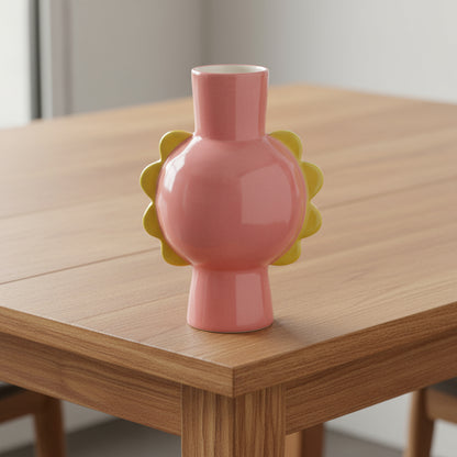 PINK & YELLOW VASE