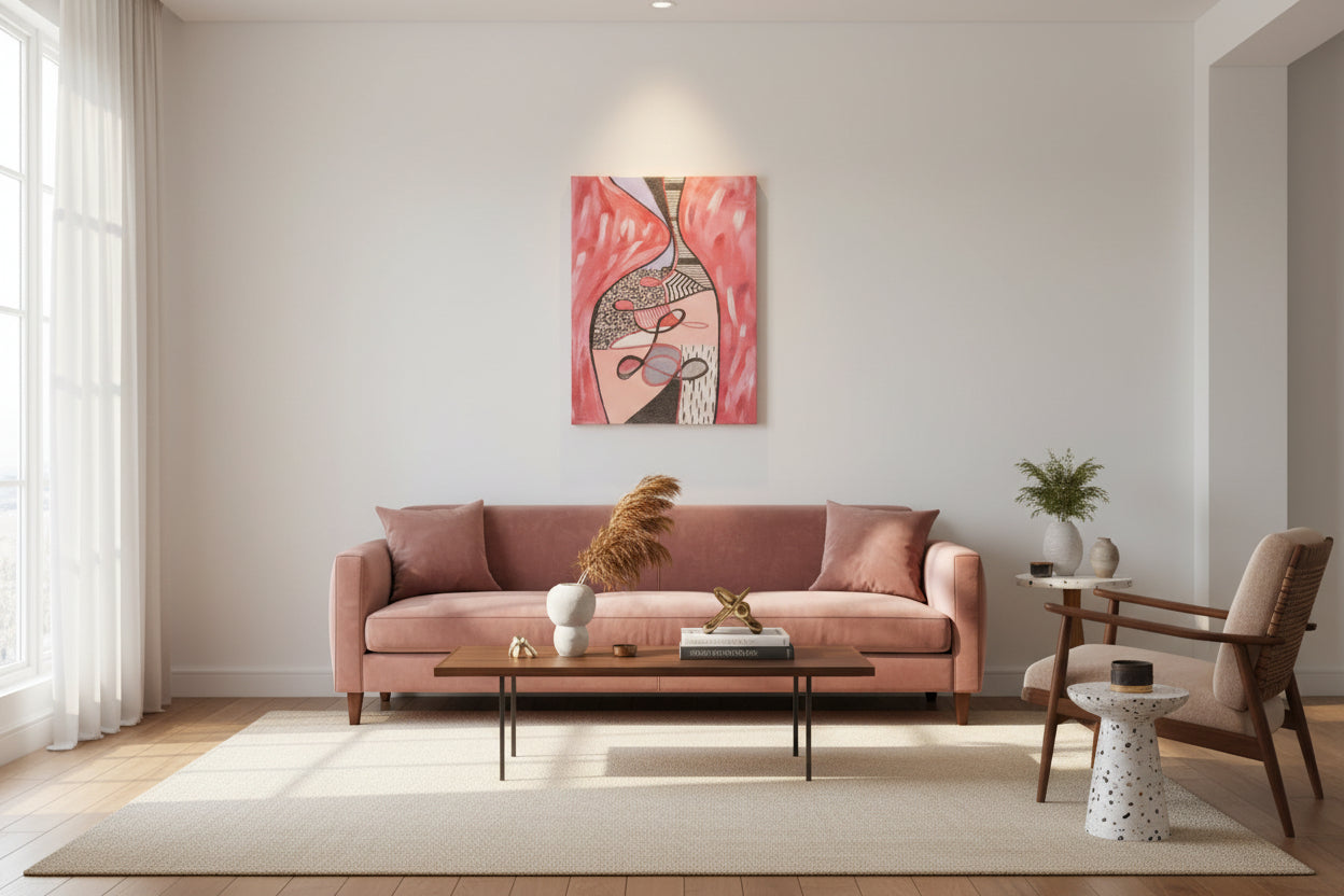 PINK ABSTRACT CANVAS