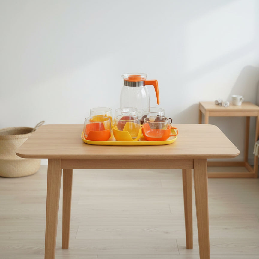 70S VINTAGE SET OF 6 CUPS AND PITCHER