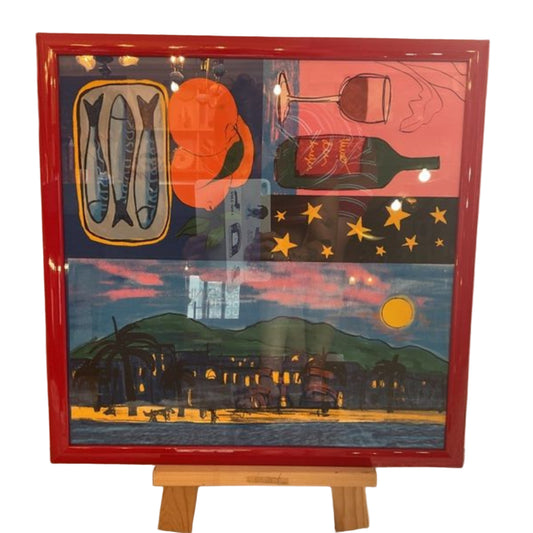 MALVAROSSA BEACH DREAMS ARTIST PRINT - IN GLOSSY RED FRAME
