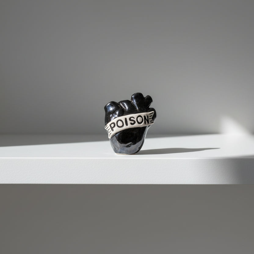 HANDMADE CERAMIC HEART “POISON”